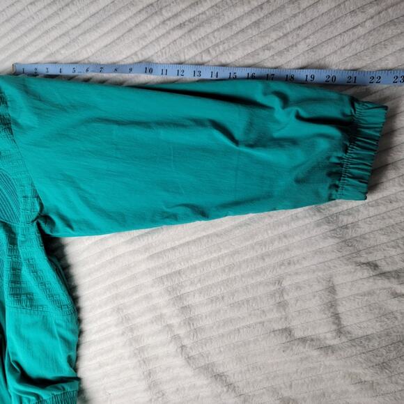 Vintage Great Cavalier Teal Zip Up Jacket Textured Geometric Boho Retro - Picture 7 of 8